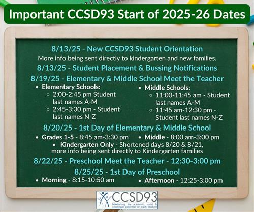 Important Dates English